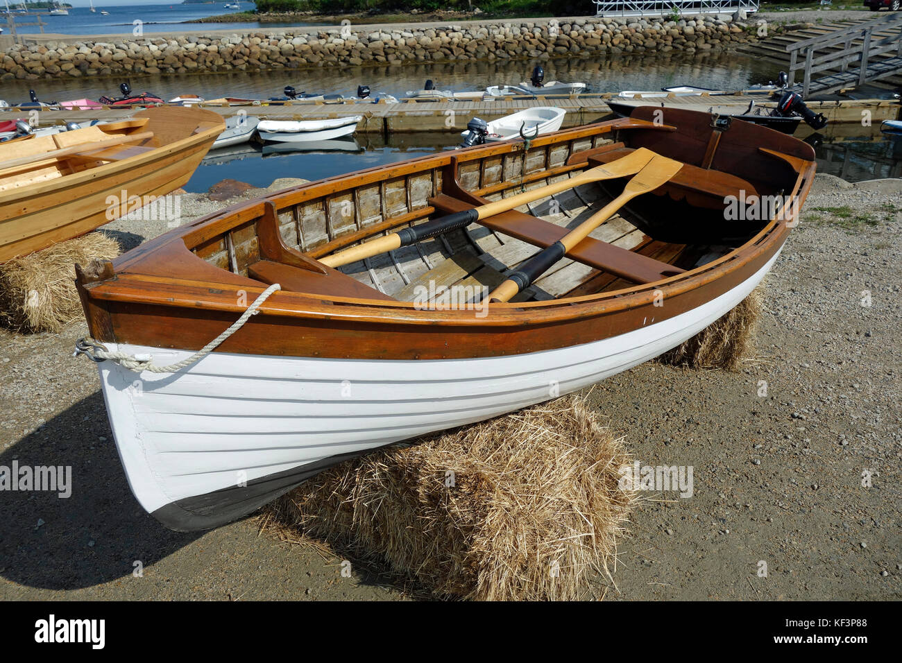 Ein Holzboot Stockfoto