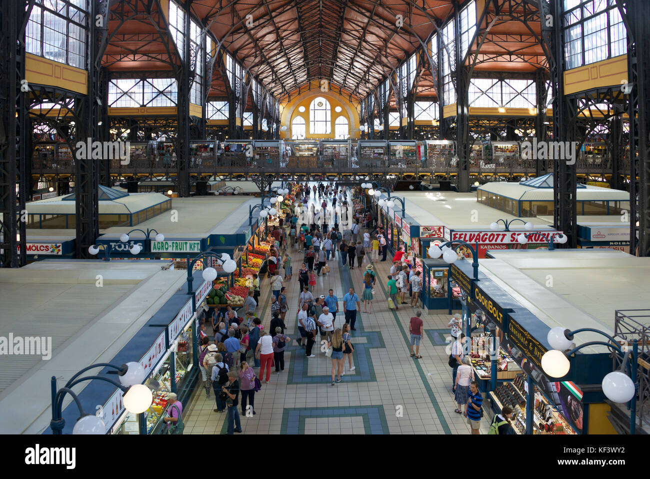 Zentrale Markthalle Budapest Ungarn Stockfoto