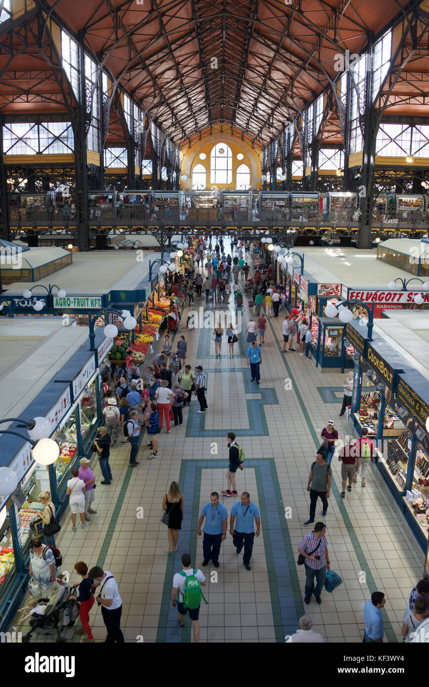 Zentrale Markthalle Budapest Ungarn Stockfoto