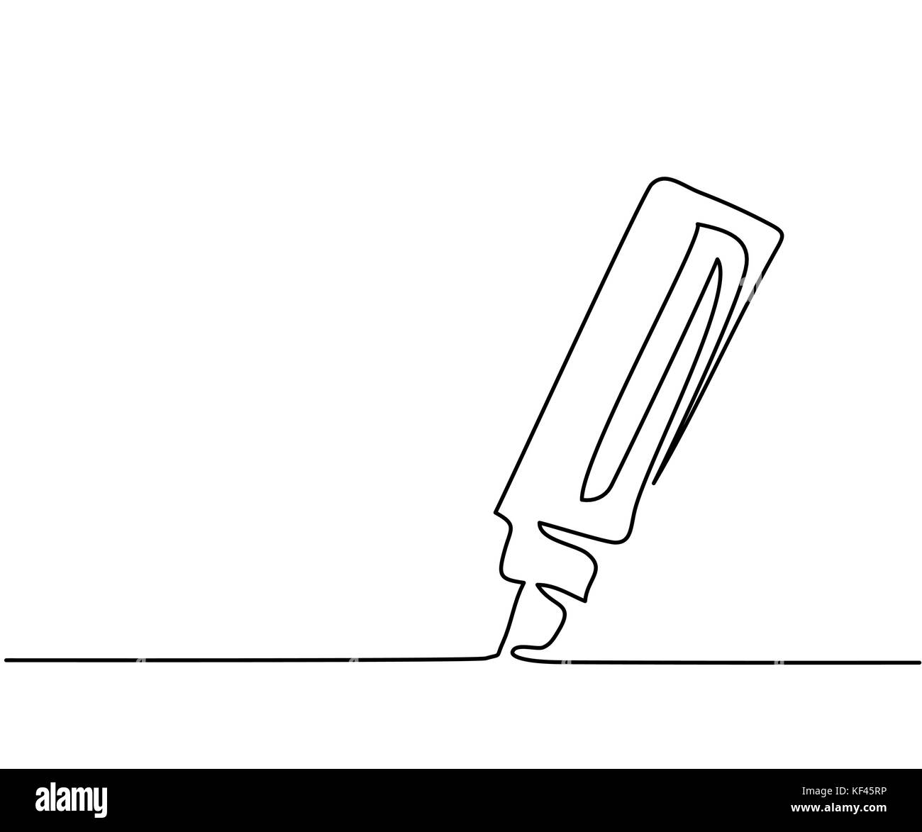 Marker Business Icon. durchgehende dünne Strichzeichnung. Vector Illustration Stock Vektor