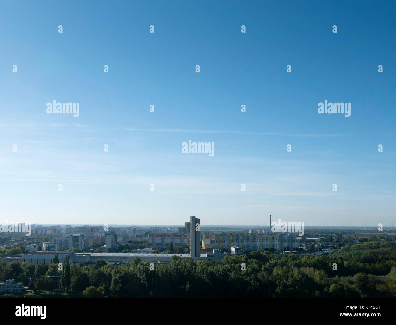 Kommunistischen Ära Apartment Blocks, Bratislava Neue Brücke, Bratislava, Slowakei. Stockfoto