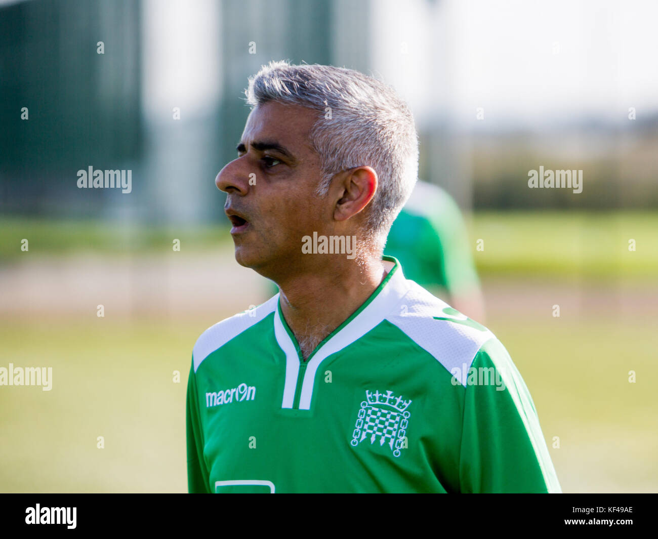 Labor Party Conference Fußballspiel gegen Lobby XI im Trainingszentrum Brighton und Hove Albion. Mit: Sadiq Khan- Bürgermeister von London wo: Brighton, England, Großbritannien Wann: 24. Sep 2017 Quelle: Wheatley/WENN Stockfoto