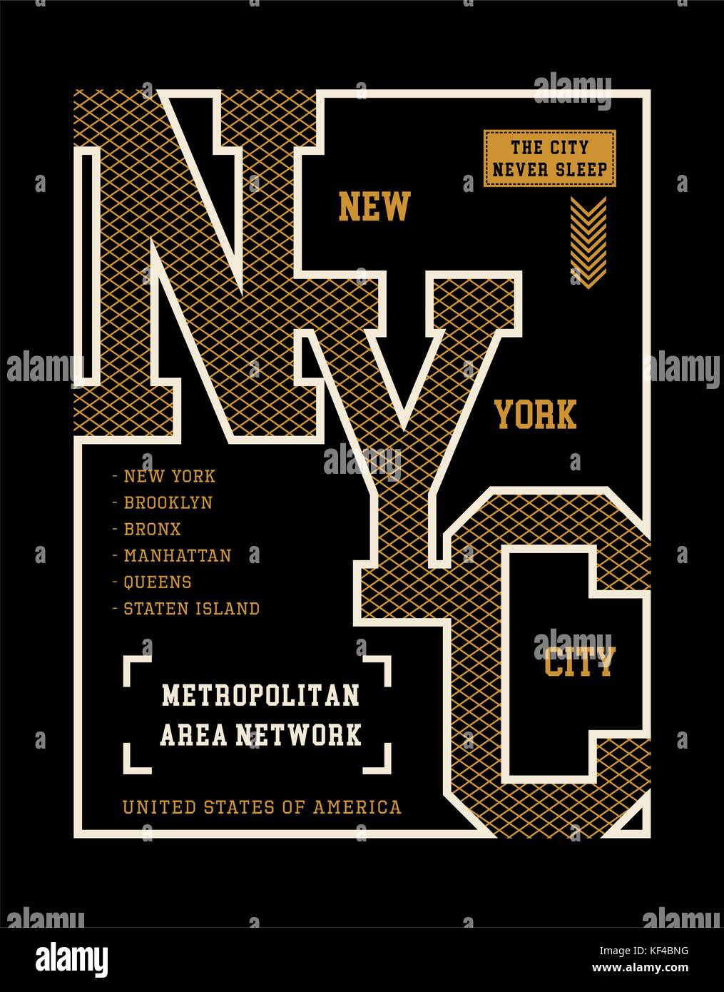 Athletic new york Typografie Design für die t-shirt Drucken. varsity Stil. t-shirt Graphic. Vektorgrafiken Stock Vektor