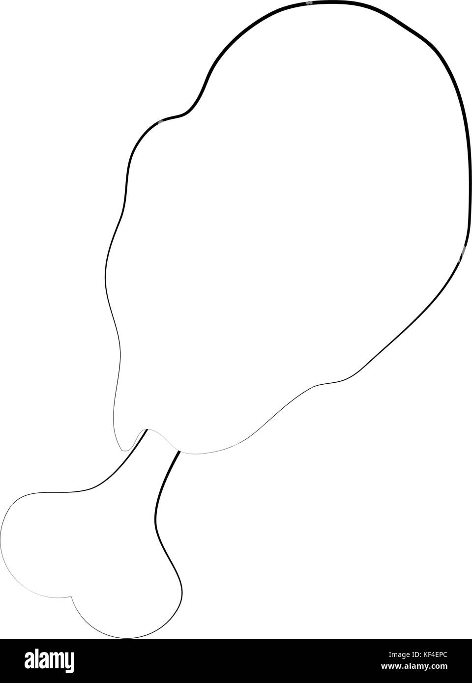 Huhn drumstick fast food icon image Stock Vektor