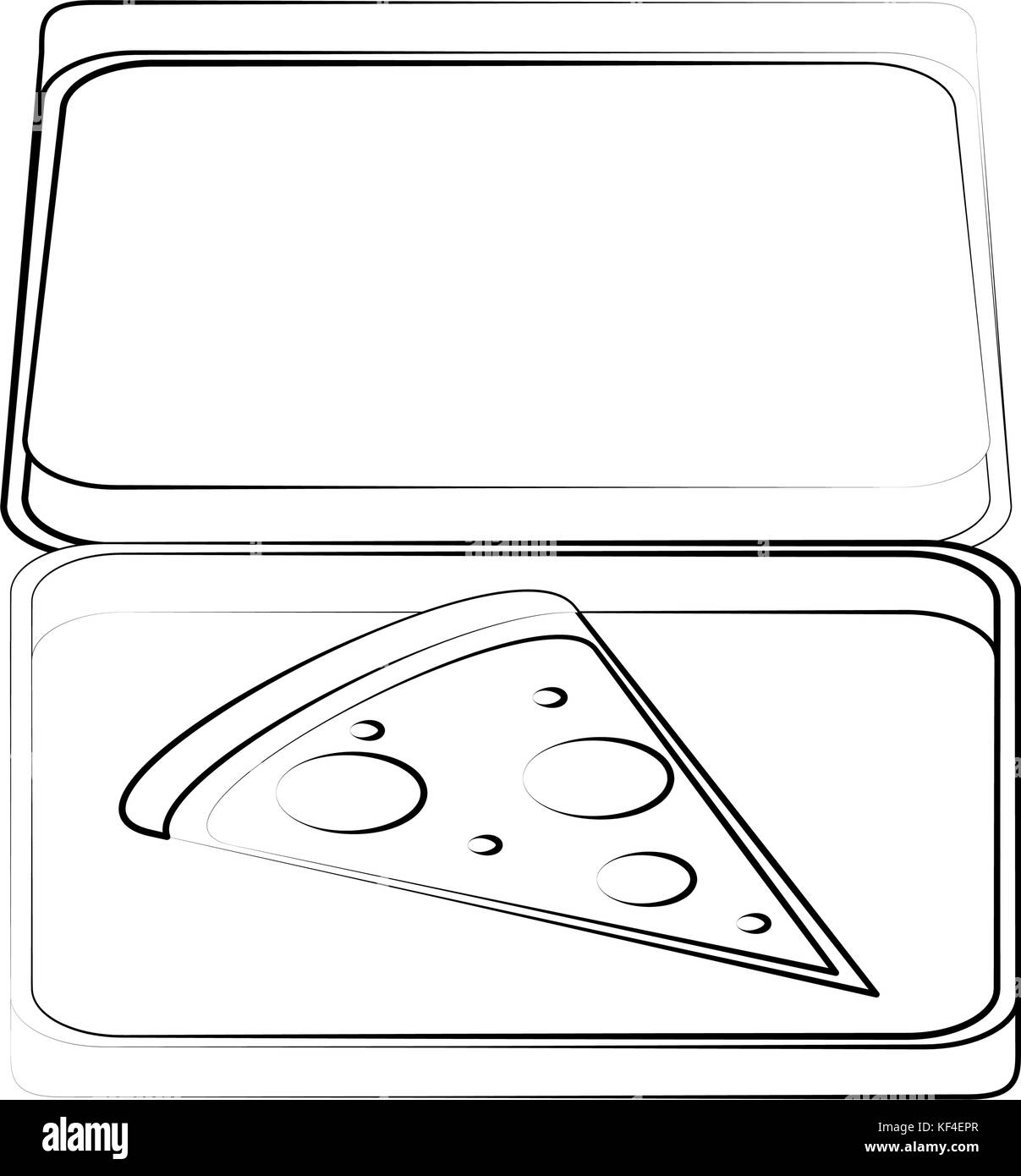 Pizza Box Lieferung fast food icon image Stock Vektor