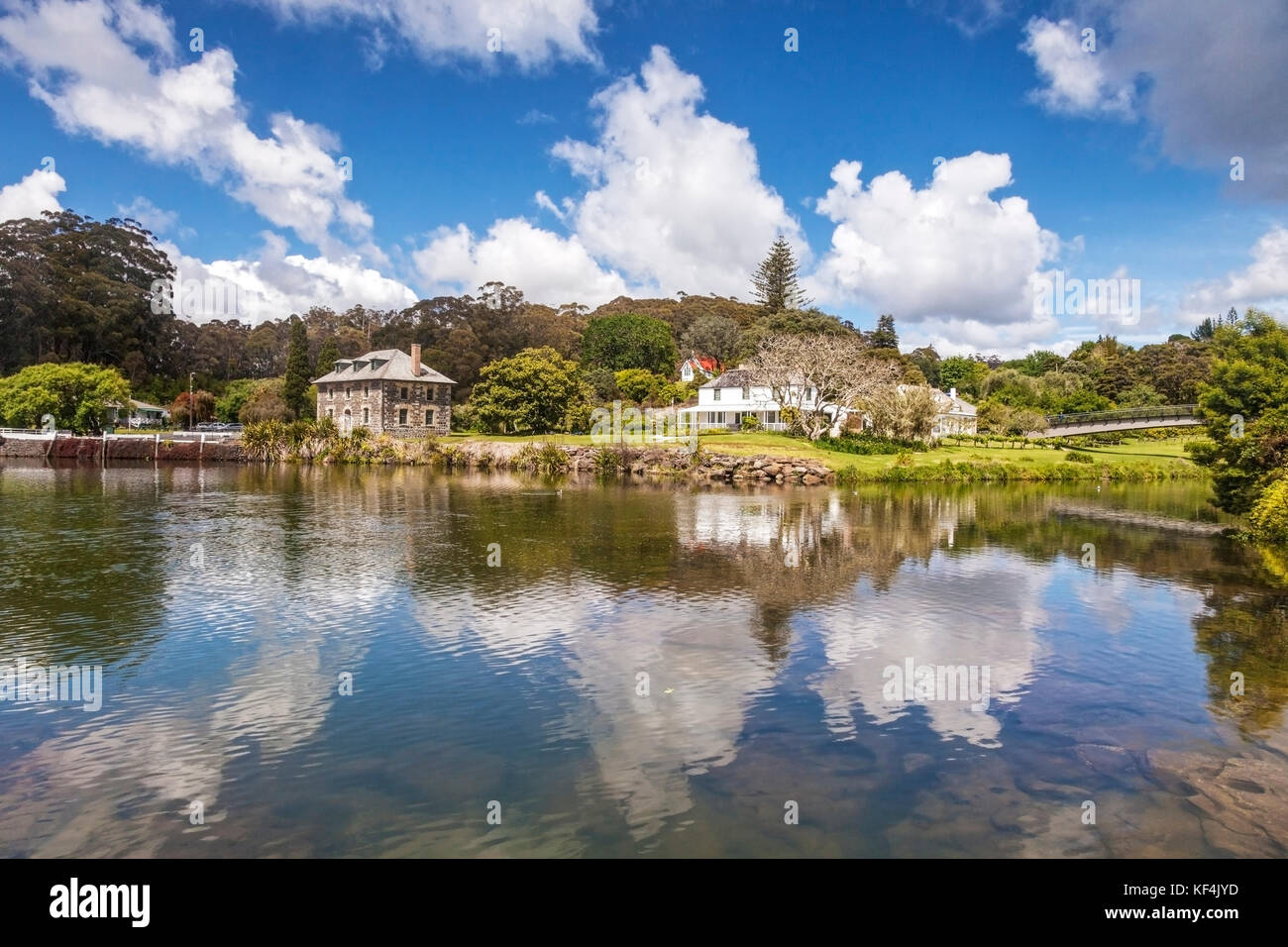 Das älteste Gebäude aus Stein, die Stone Store in Kerikeri, Bucht der Inseln. Kerikeri in Northland ist eine der ältesten europäischen Siedlungen in Stockfoto