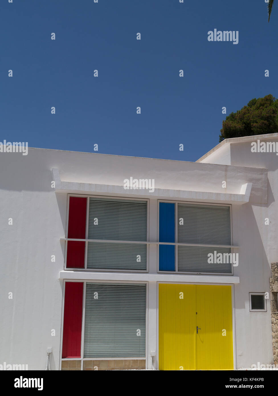 Die bunten Sert Studio in der Joan Miro Stiftung Hauptsitz und Pilar, Palma de Mallorca, Balearen, Spanien konzipiert Stockfoto