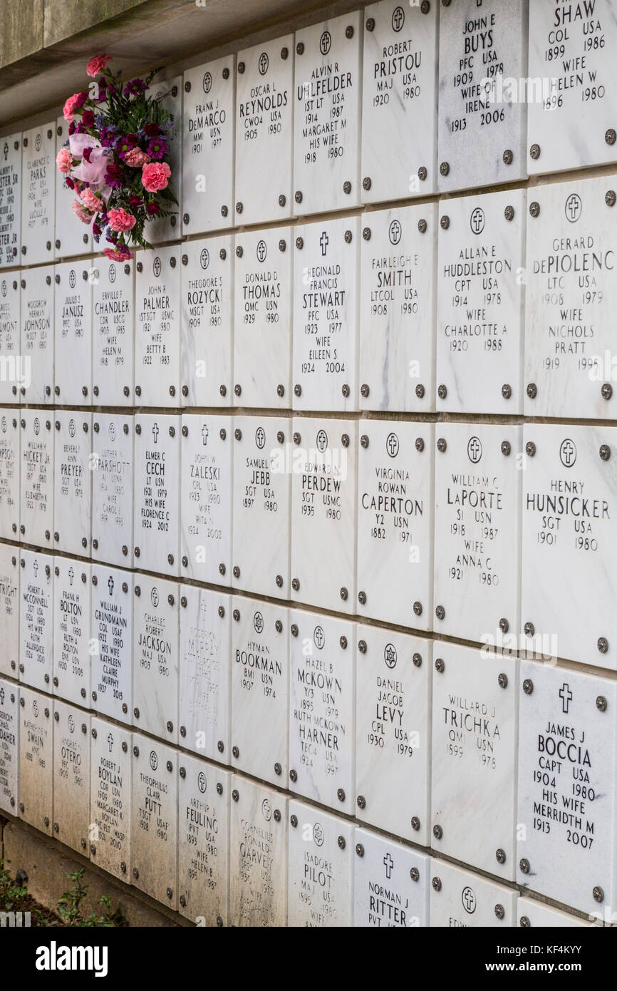 Arlington National Cemetery, Arlington, Virginia, USA. Diese Grabstätte. Für die redaktionelle Verwendung. Stockfoto