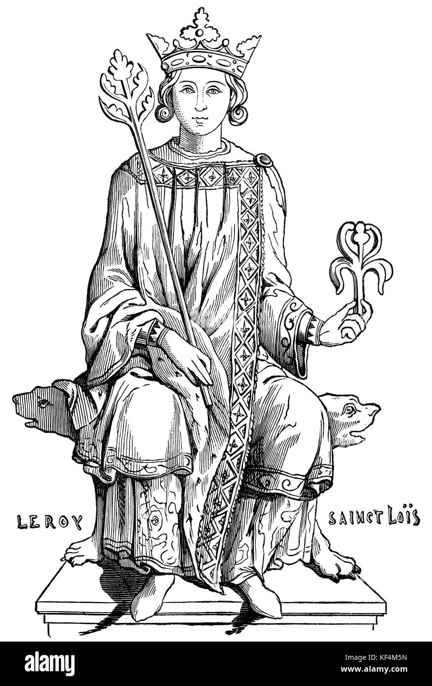 Louis IX oder Saint Louis, Ludwig IX., 1214-1270, einem Kapetinger König von Frankreich Stockfoto