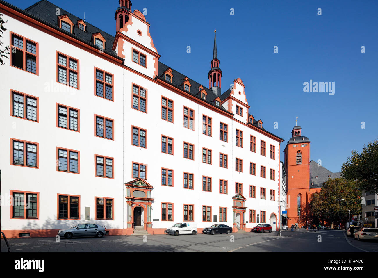 Alte Universität domus universitatis in Mainz, rheinland-pfalz, Renaissance, ehemals lateinschule der Jesuiten, derzeit Leibniz-Institut für Europae Stockfoto