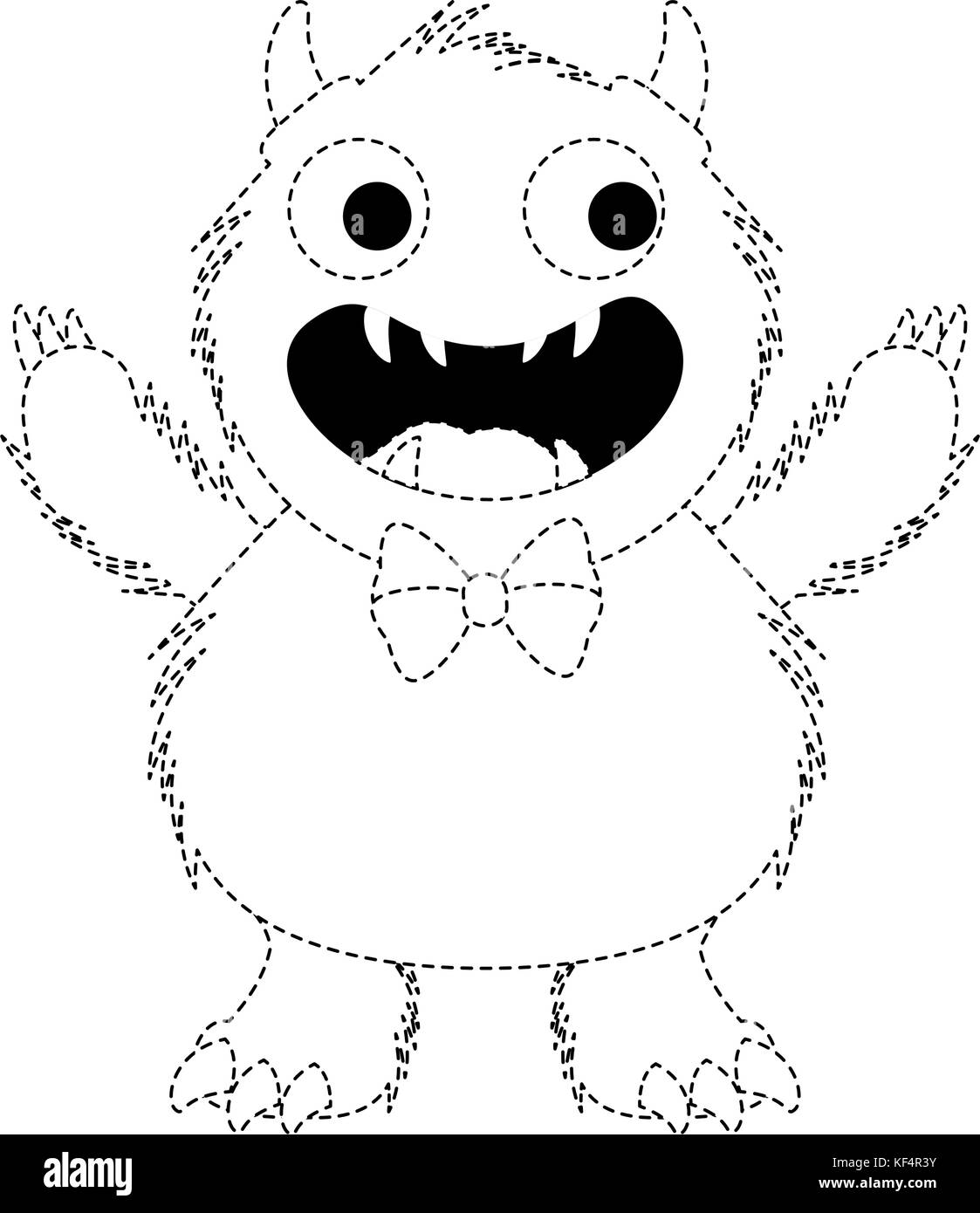 Männliche furry Monster Charakter Stock Vektor