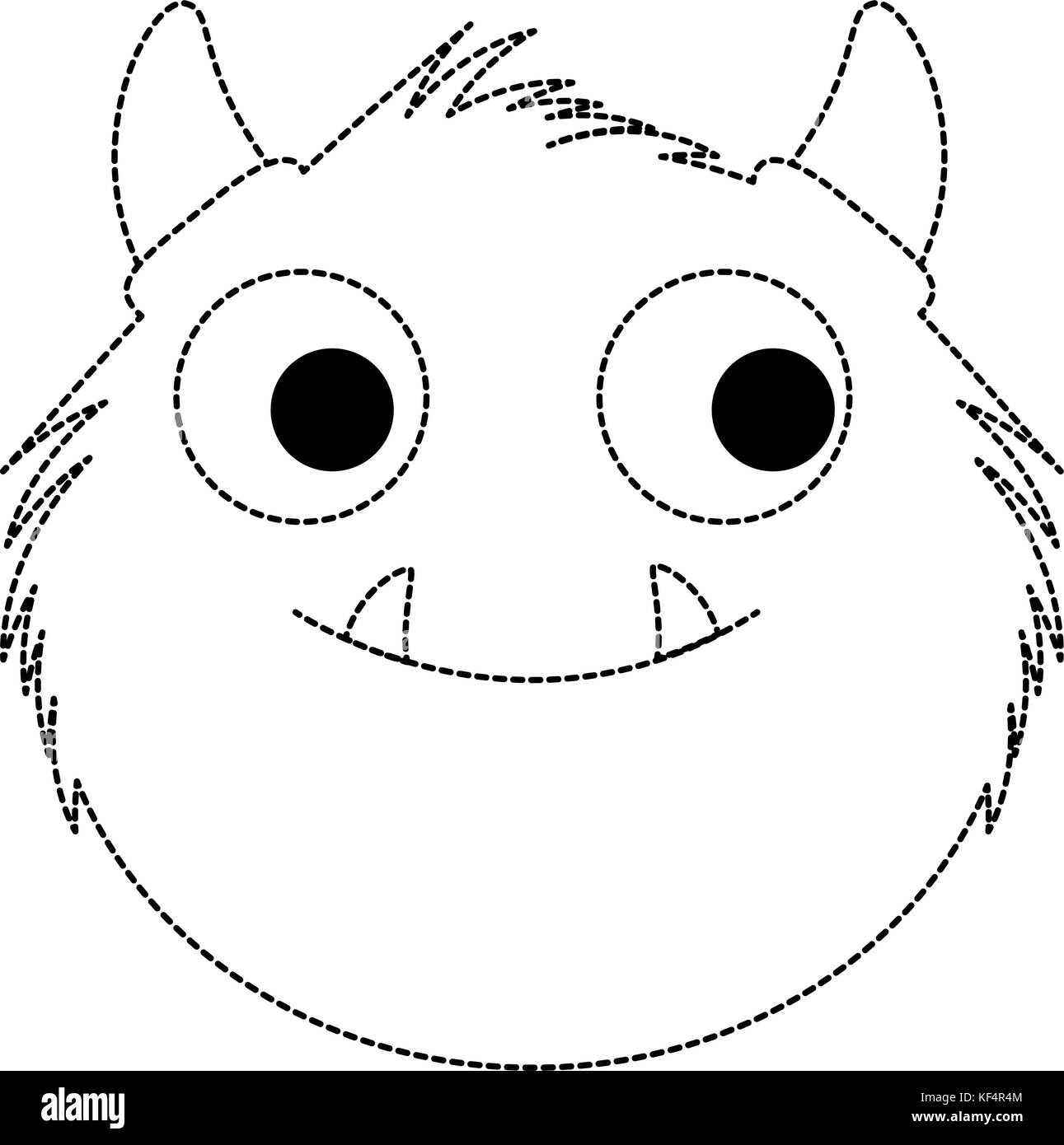 Männliche furry Monster Charakter Stock Vektor