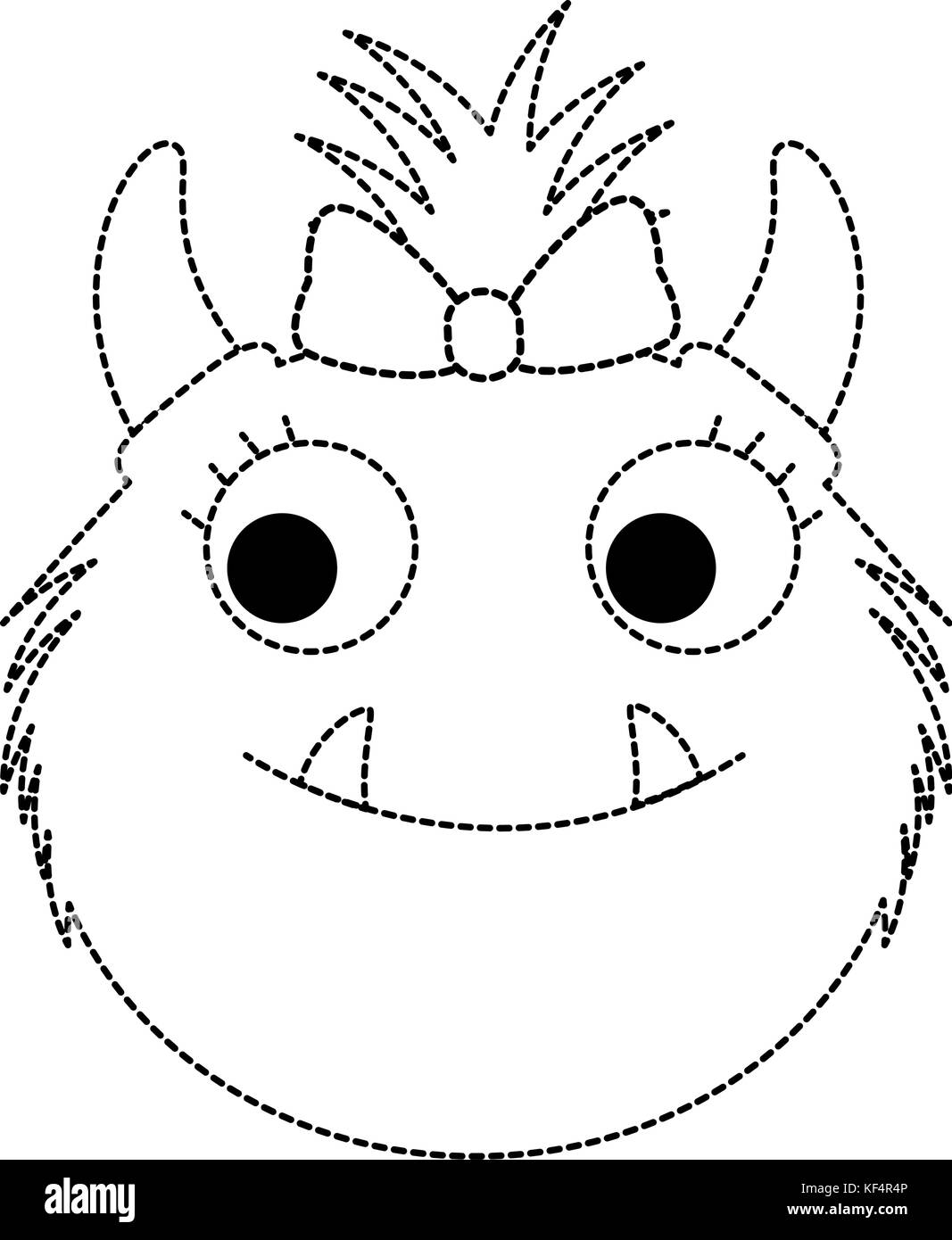 Weibliche furry Monster Charakter Stock Vektor