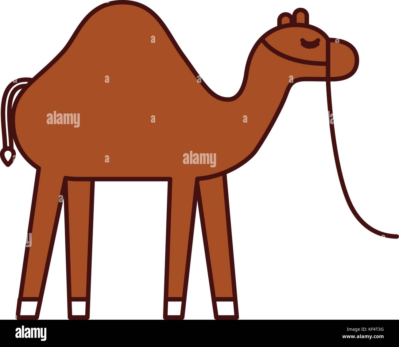 Kamel Tier Krippe weihnachten Cartoon Stock Vektor