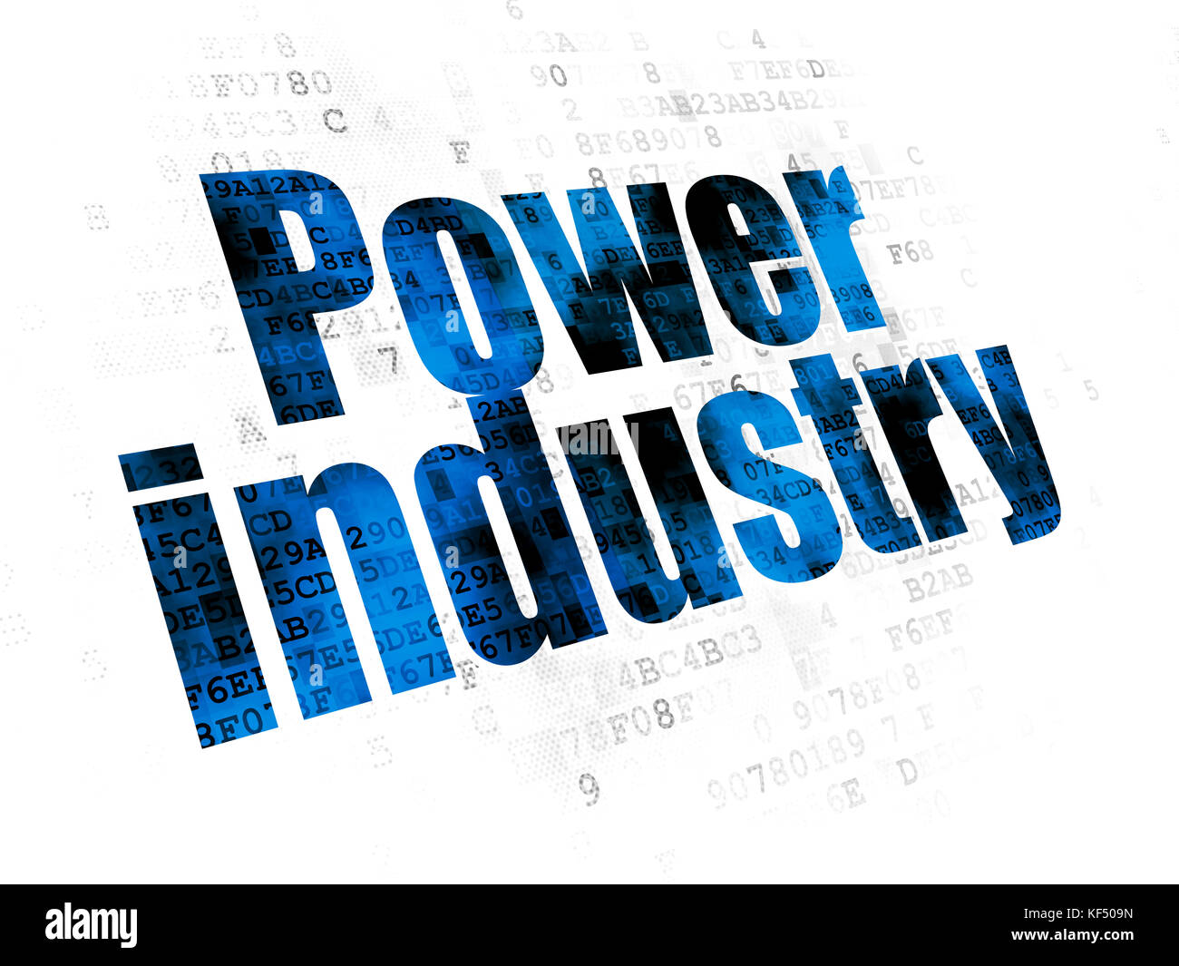 Manufacuring Konzept: Energiewirtschaft auf digitalen Hintergrund Stockfoto