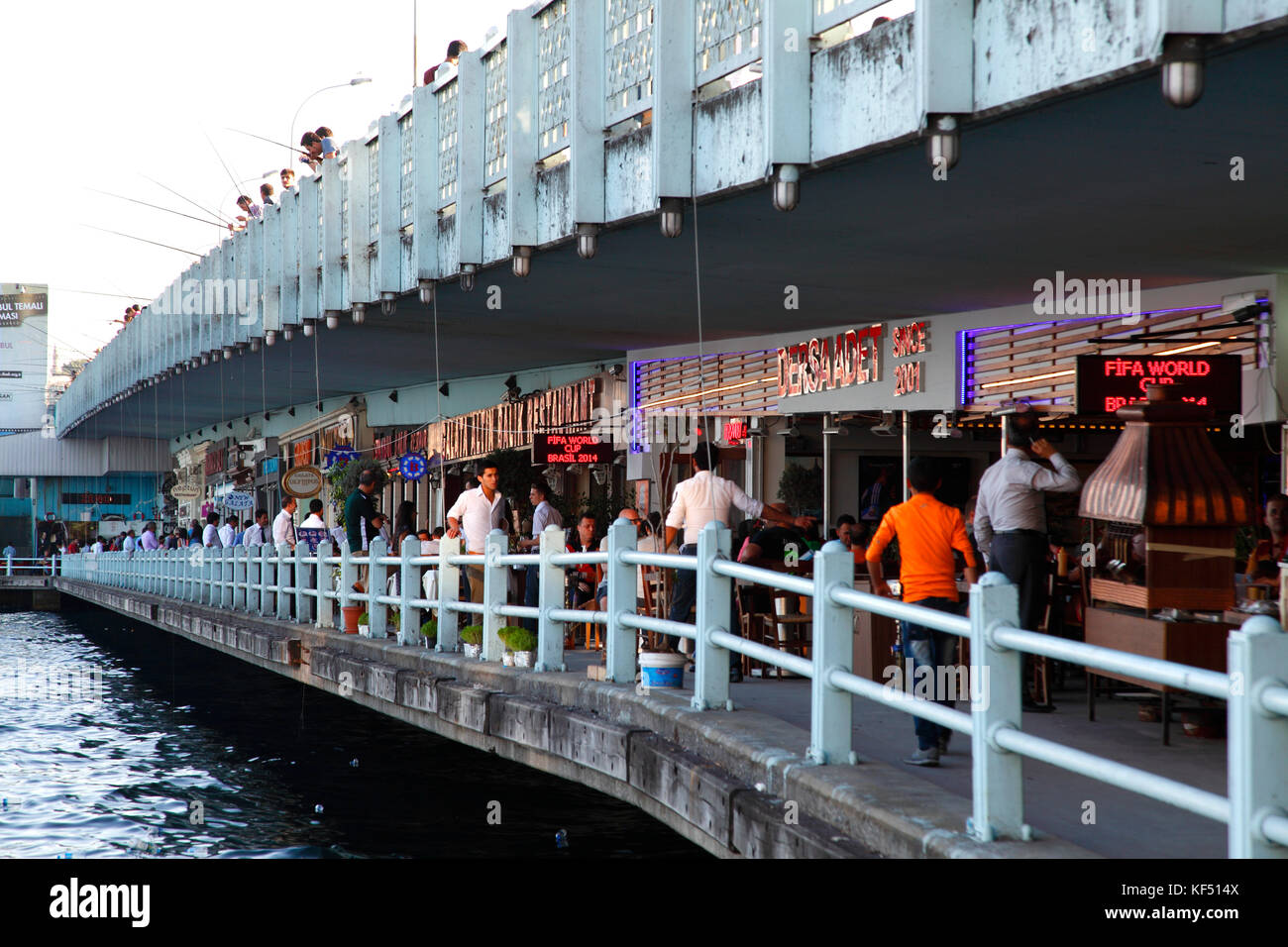 Türkei, Istanbul, Galata-Brücke Stockfoto