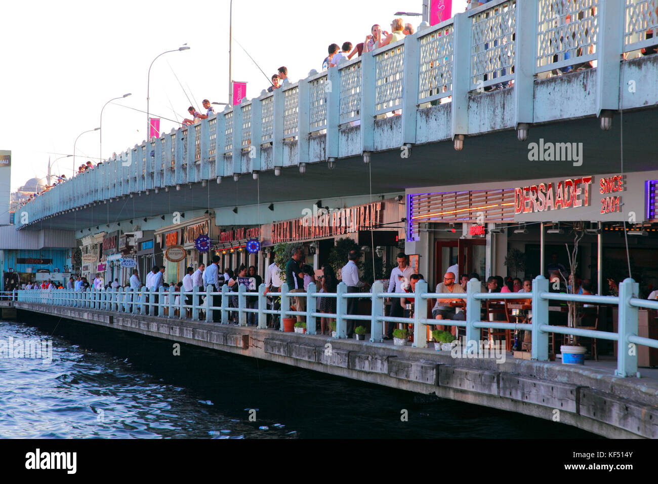 Türkei, Istanbul, Galata-Brücke Stockfoto