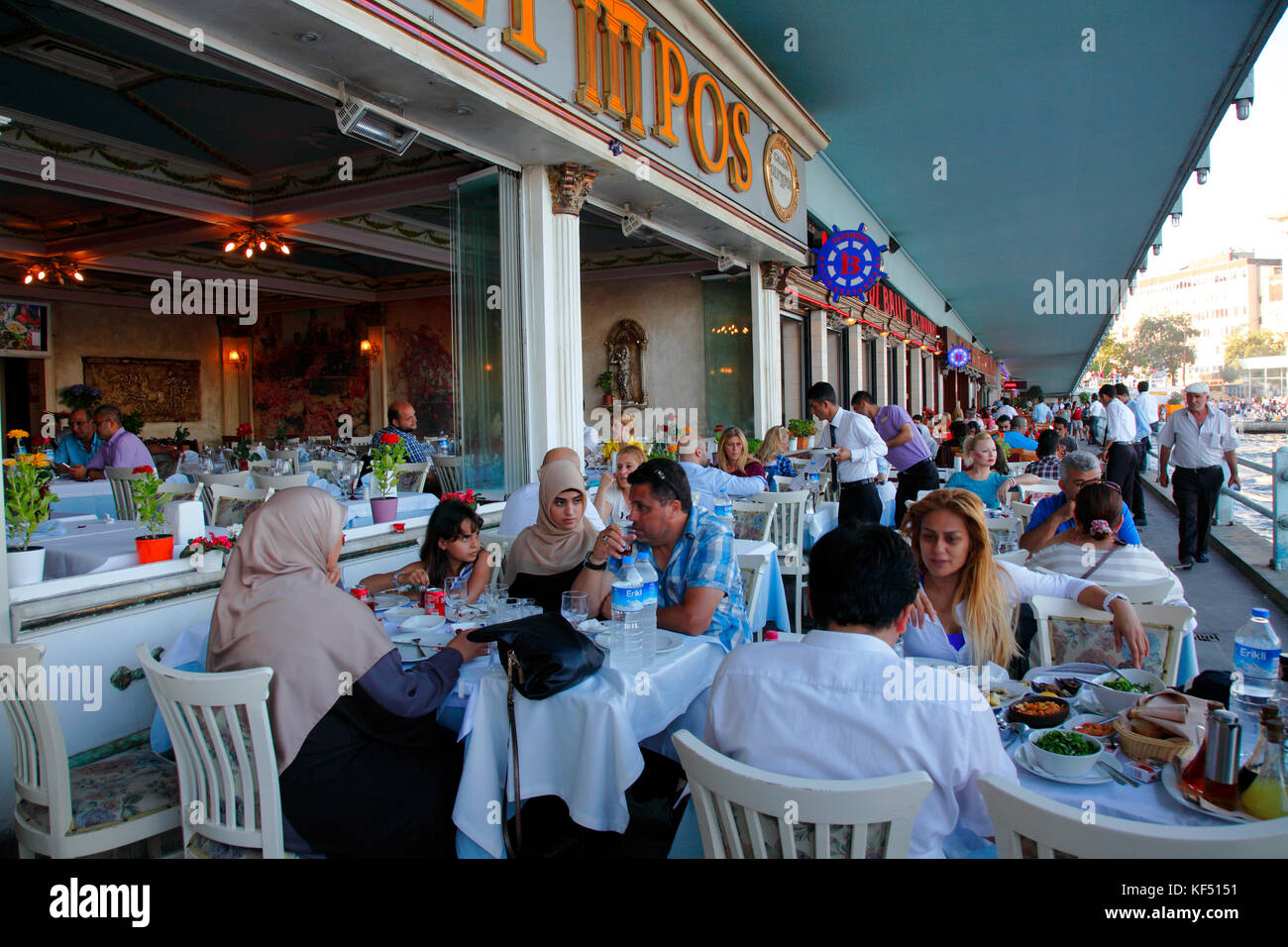 Türkei, Istanbul, Galata-Brücke Stockfoto