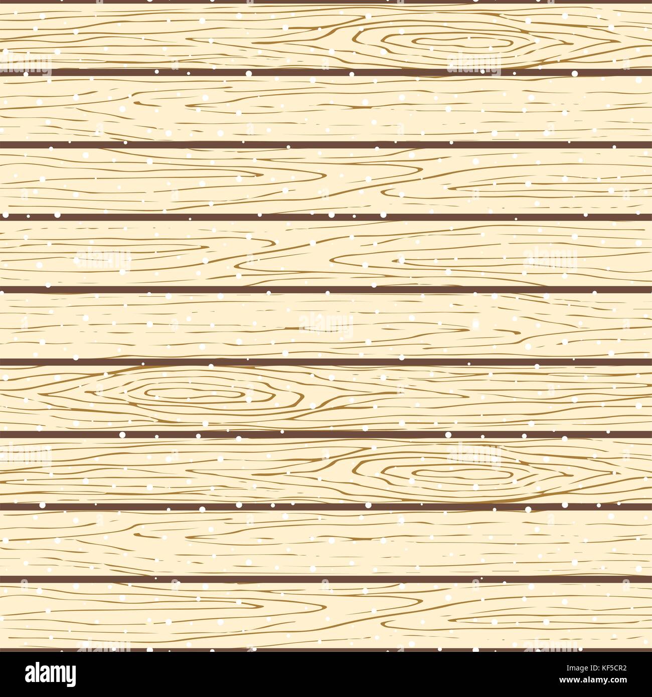 Nahtlose Holzplanken Muster. baumrinde Textur Vektor snowy Hintergrund. Stock Vektor