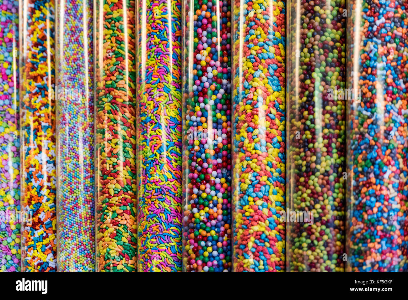 Bunte Leckereien in einem Candy Shop. Stockfoto