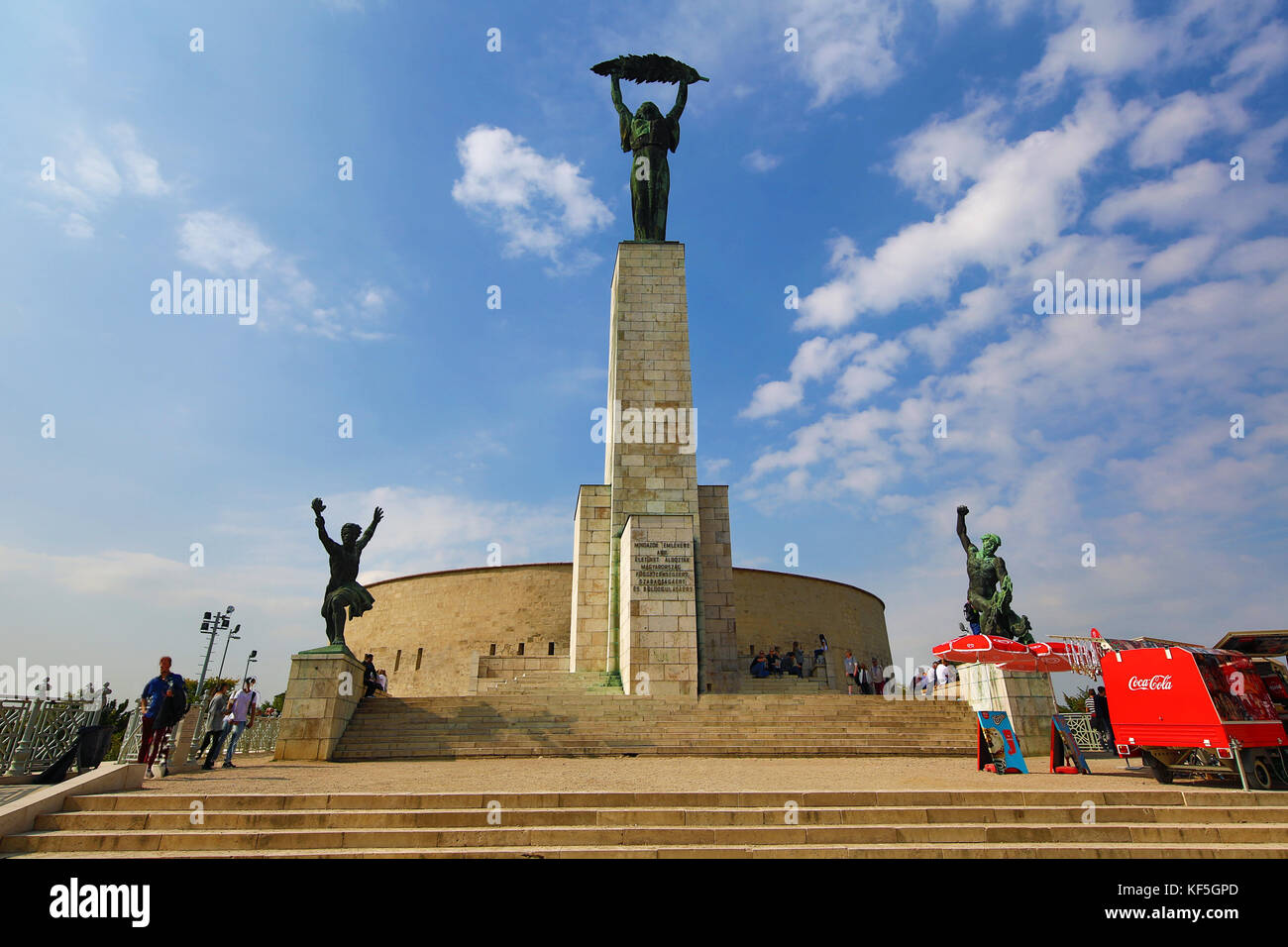 Die Freiheitsstatue am Gellertberg in Budapest, Ungarn Stockfoto