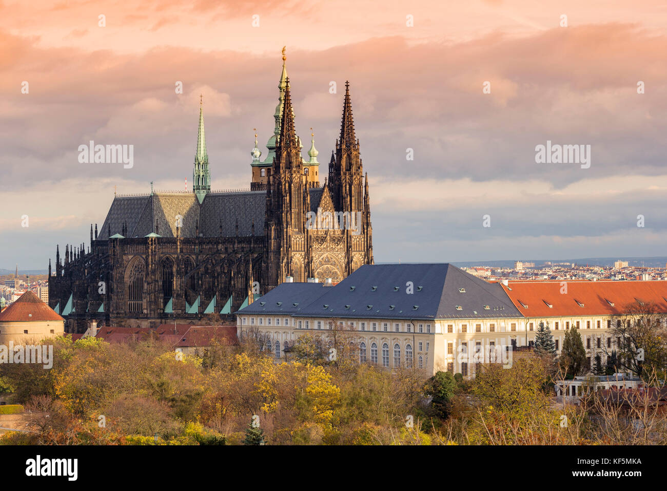 Ein Blick auf die Prager Burg, Tschechien Stockfoto