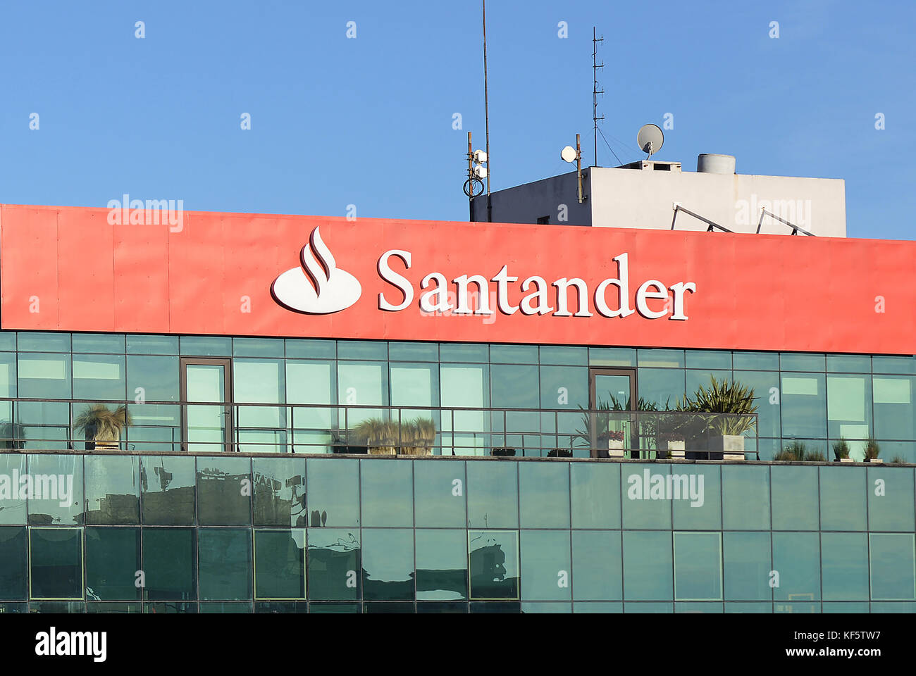 Santander Bank Montevideo Uruguay Stockfoto