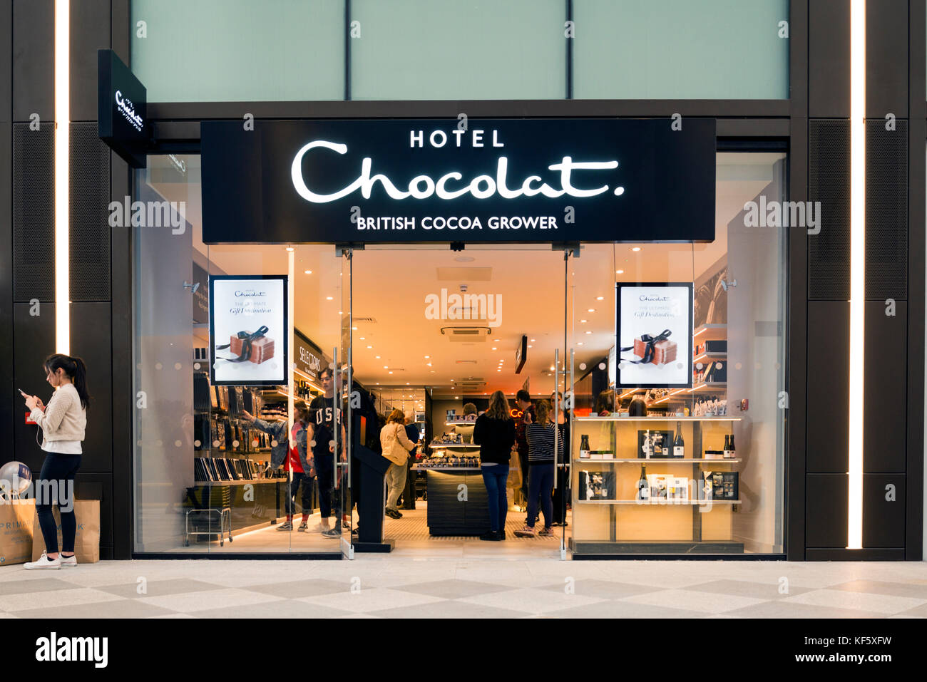 Hotel Chocolat store, UK. Stockfoto