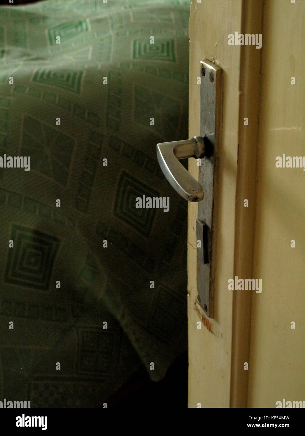 Auf alten Omas Türgriff, vintage Stockfoto