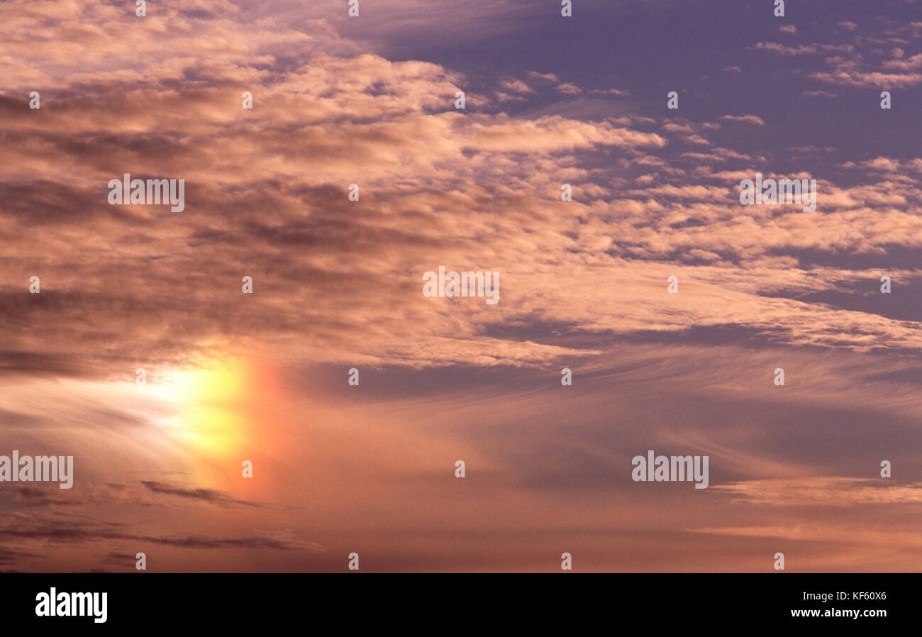Skyscape bei Sonnenuntergang Stockfoto