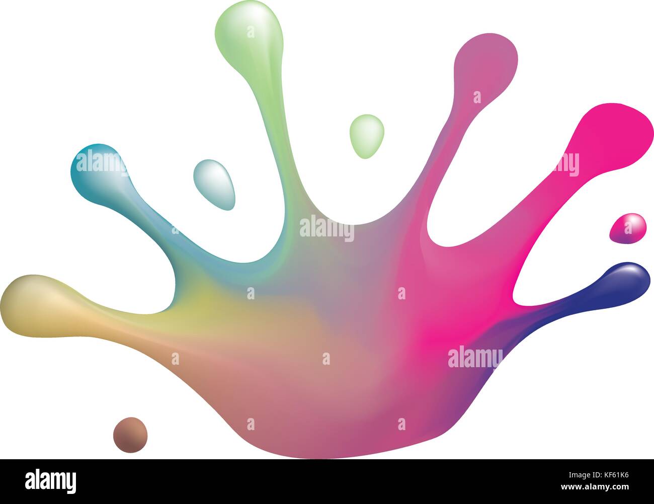 Farbe splash Krone Stock Vektor