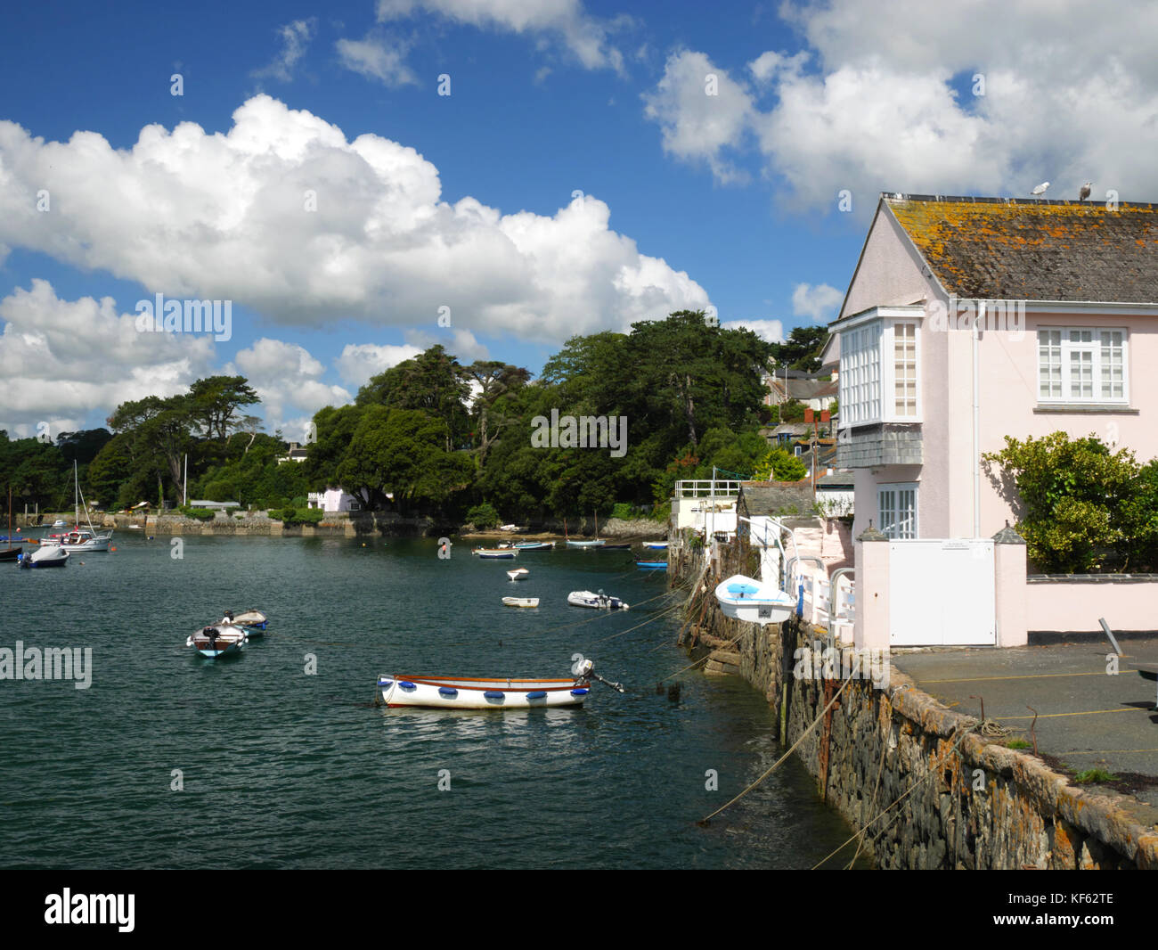 Der Fluss Fal zu spülen, Falmouth, Cornwall. Stockfoto