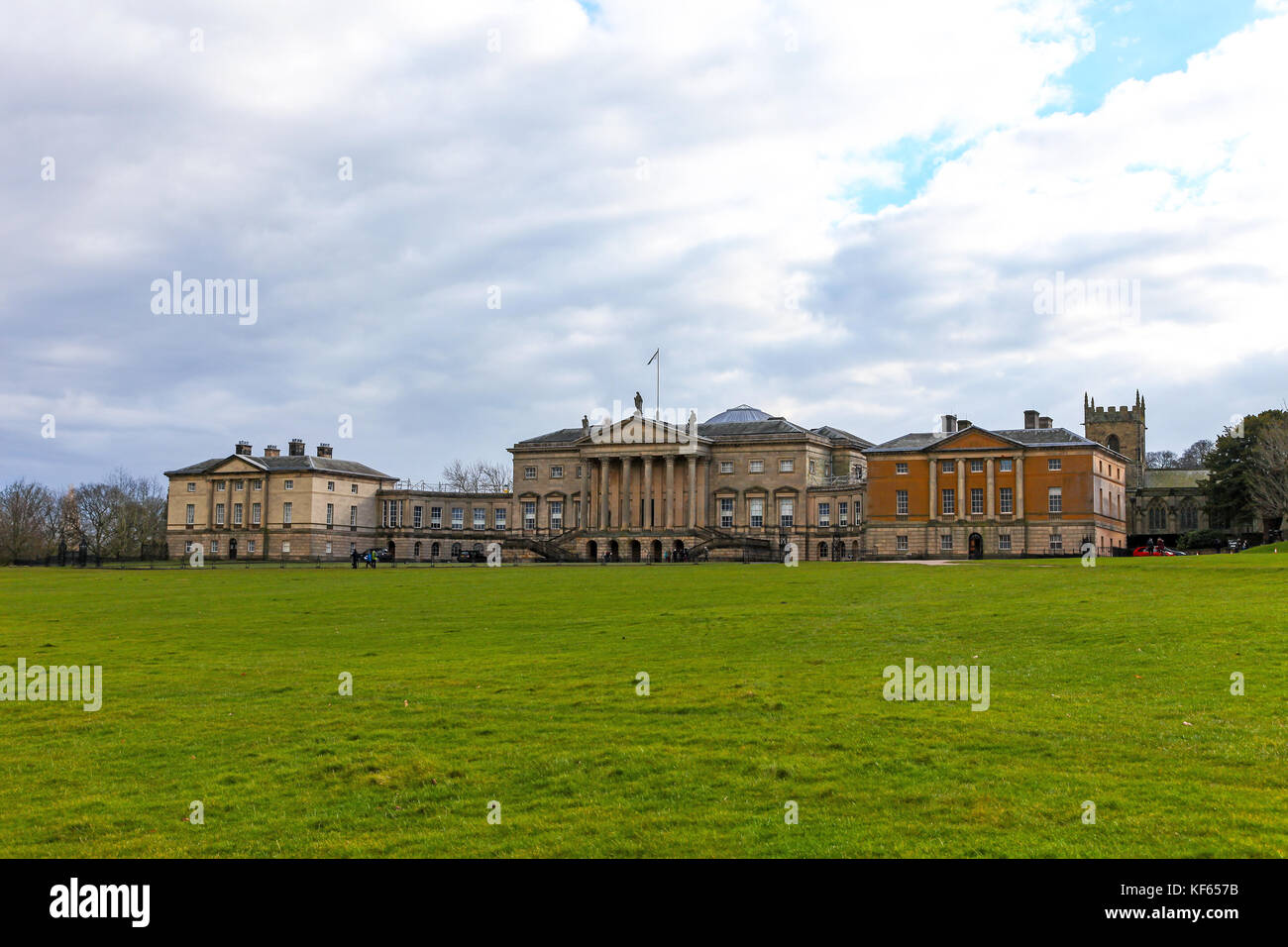 Der Norden vor Kedleston Hall, Kedleston, Derbyshire, England, Großbritannien Stockfoto