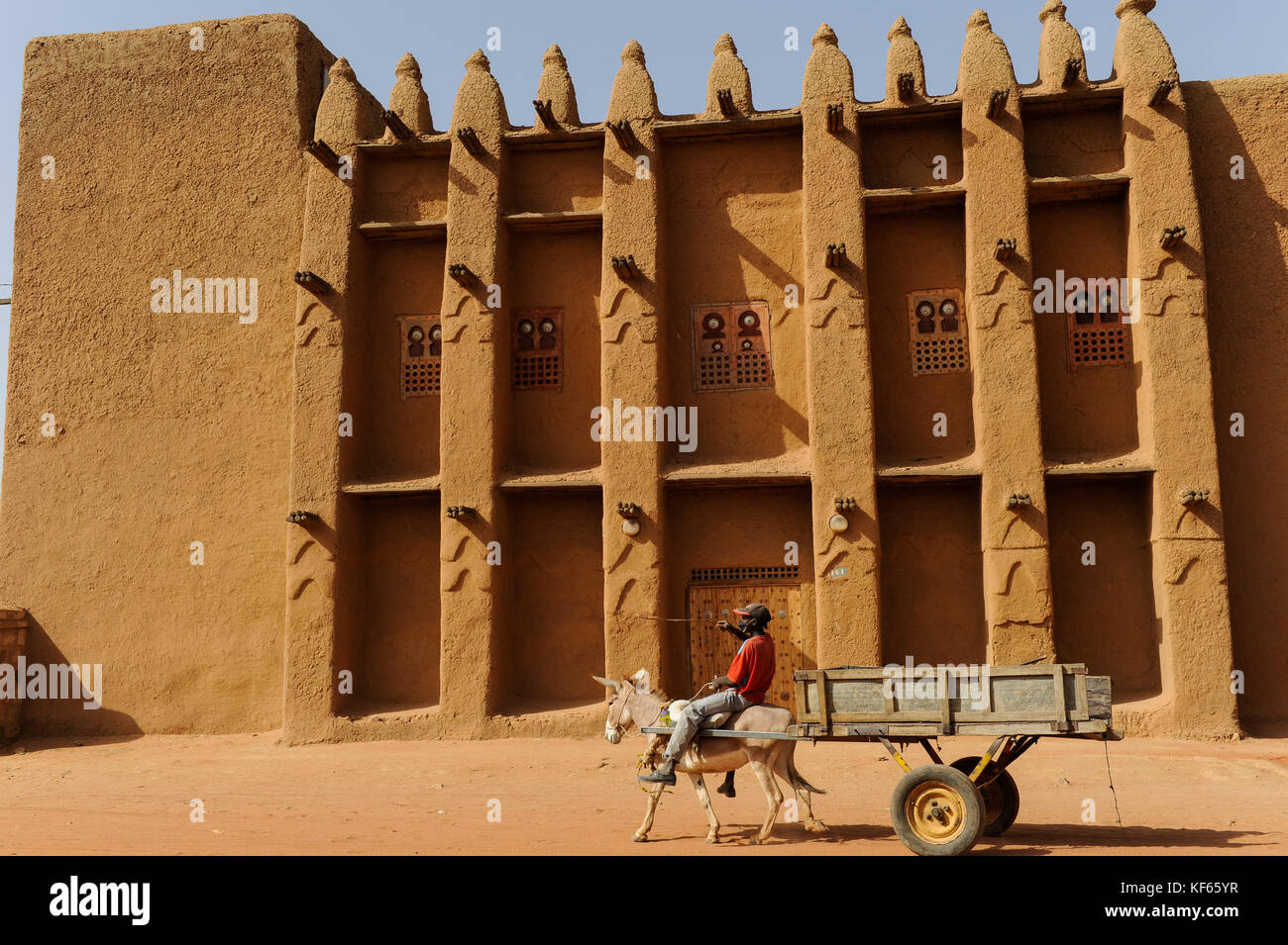 MALI, Bandiagara, Land der Dogon, alten Palast in Ton Architektur Palais Agubou Hoch de Bandiagara/Lehmbauten Stockfoto