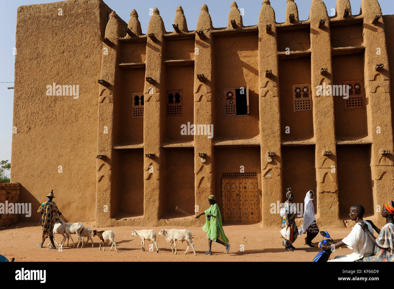 MALI, Bandiagara, Land der Dogon, alten Palast in Ton Architektur Palais Agubou Hoch de Bandiagara/Lehmbauten Stockfoto