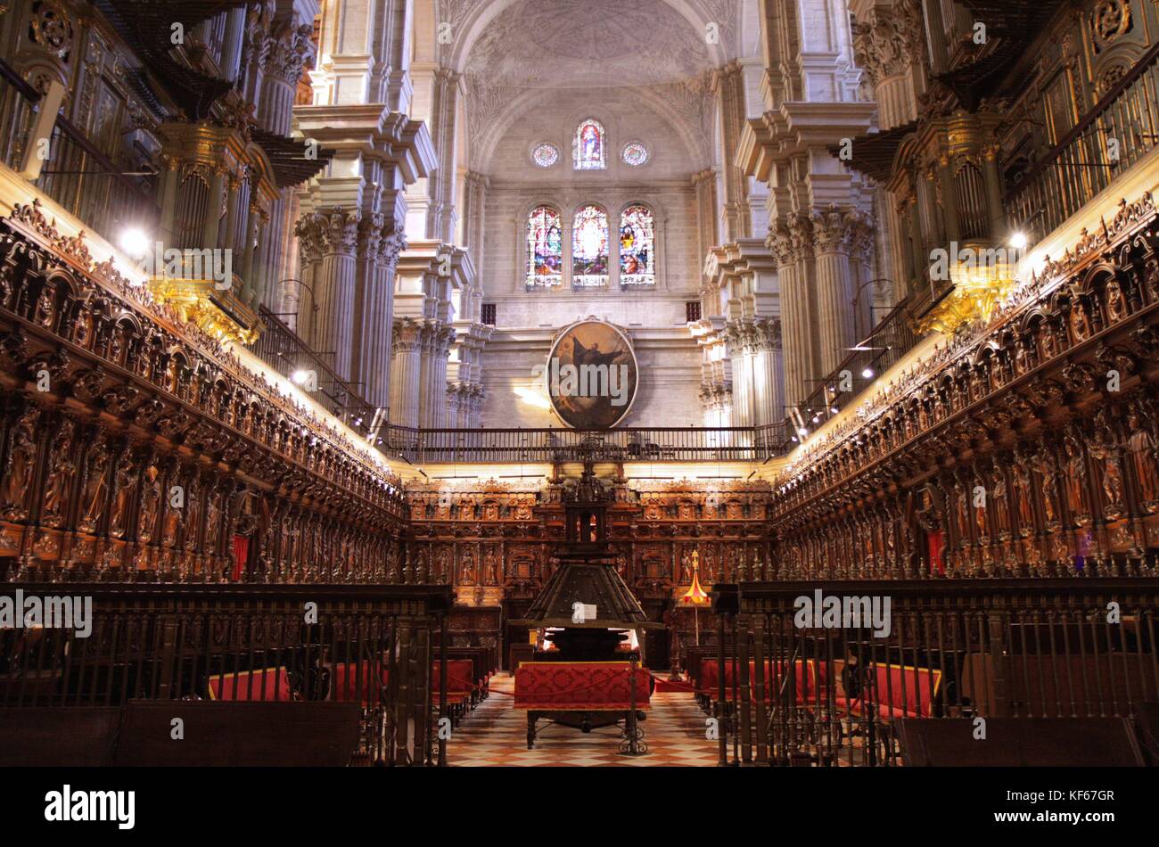 Die Kathedrale von Malaga Innenausstattung. Die Kathedrale von Málaga ist eine römisch-katholische Kirche in Renaissance Stil Stockfoto