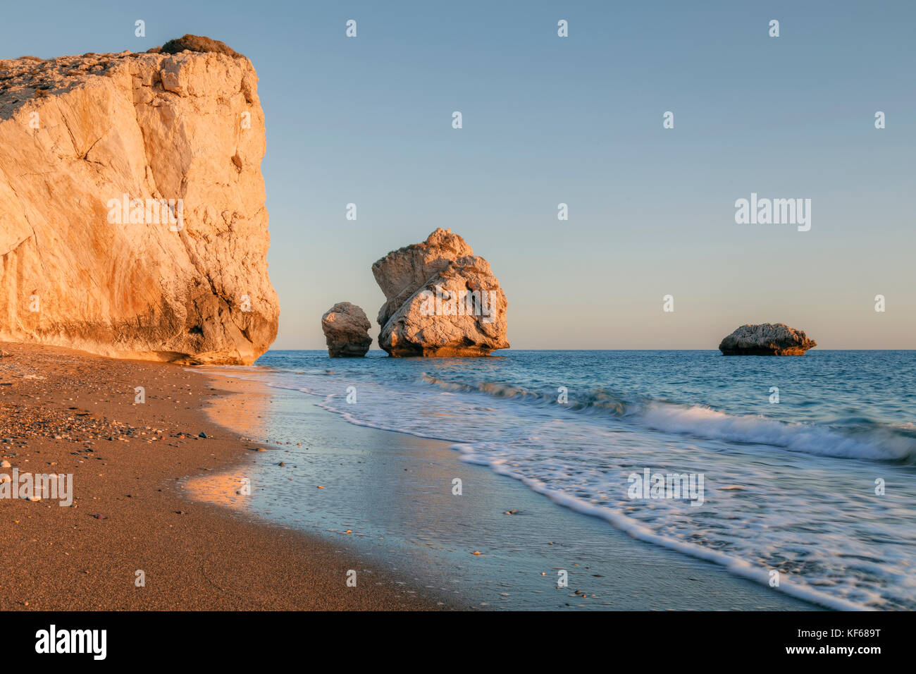 Petra tou Romiou, Aphrodite's Rock, Paphos, Zypern Stockfoto Petra tou Romiou, Aphrodite's Rock, Paphos, Zypern Stockfoto