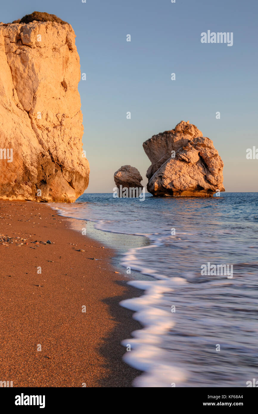 Petra tou Romiou, Aphrodite's Rock, Paphos, Zypern Stockfoto Petra tou Romiou, Aphrodite's Rock, Paphos, Zypern Stockfoto