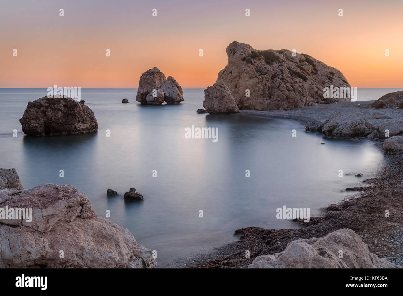 Petra tou romiou, den Felsen der Aphrodite, Paphos, Zypern