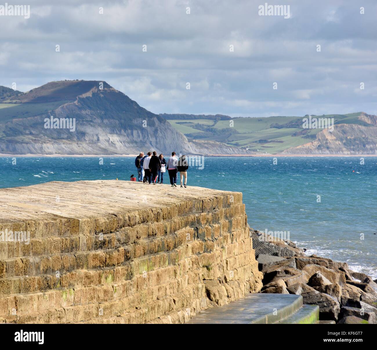 Die Cobb Lyme Regis Dorset England UK Stockfoto