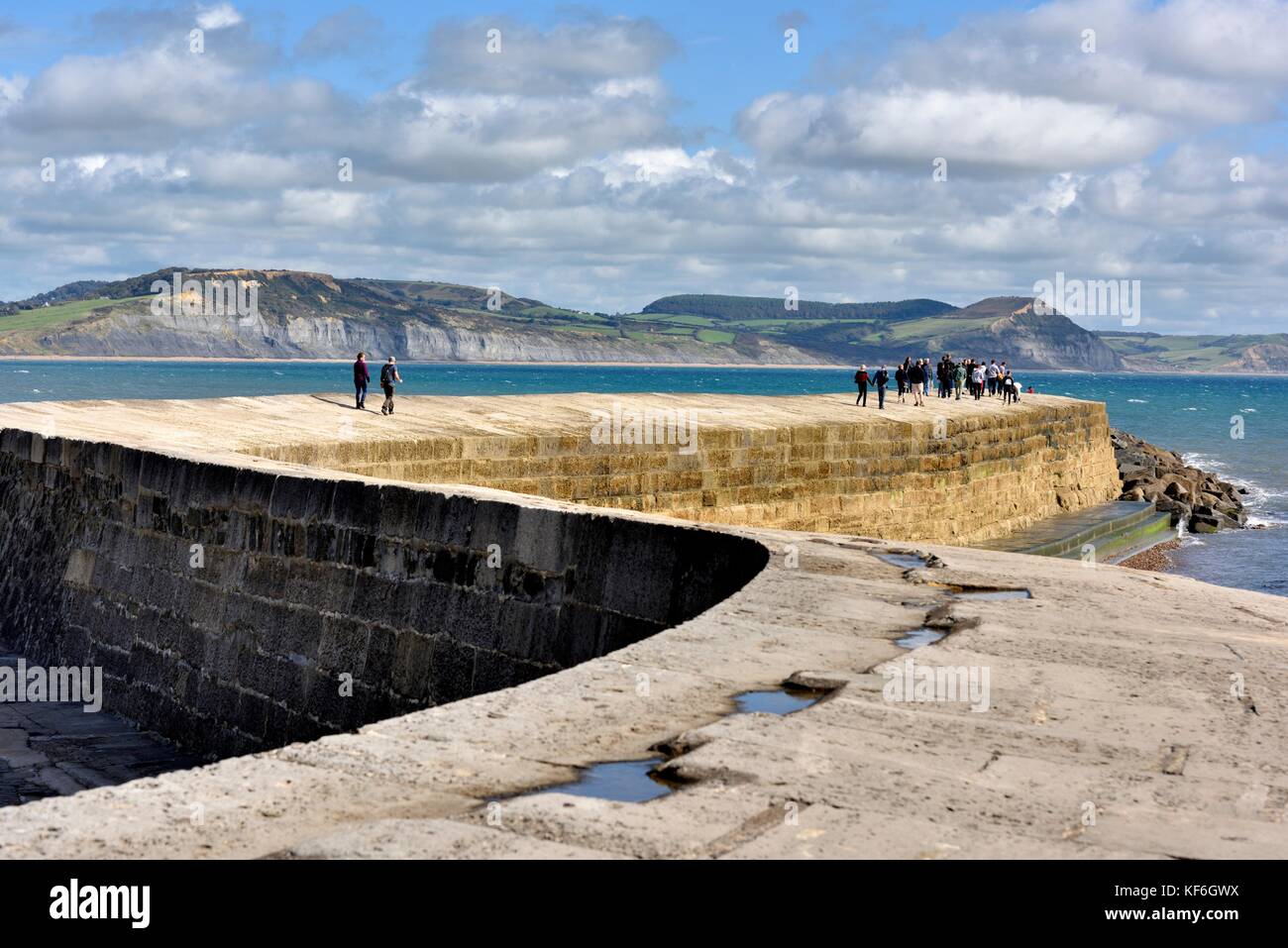 Die Cobb Lyme Regis Dorset England UK Stockfoto