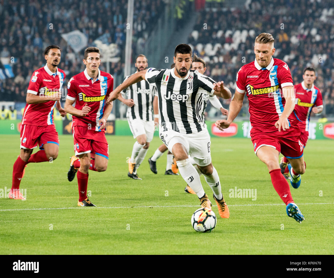 Turin, Italien. Oktober 2017. Sami Khedira (Juventus FC) in der Serie A: Juventus FC vs S.P.A.L. 2013 im Allianz Stadium. Juventus gewinnt mit 4:1. Turin, Italien Credit: Alberto Gandolfo/Alamy Live News Stockfoto