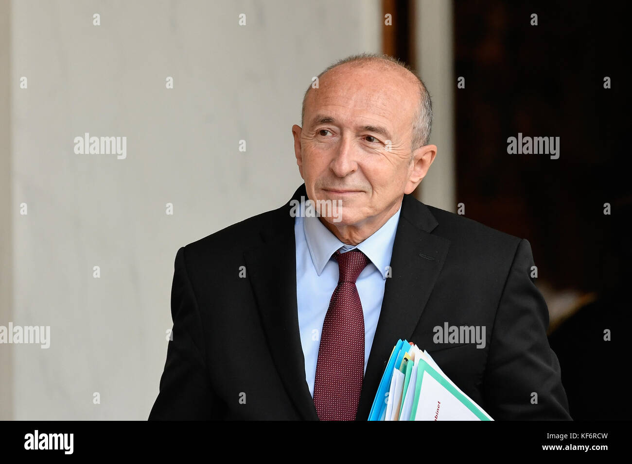 Paris, Frankreich. 25 Okt, 2017. Gerard Collomb, - 25/10/2017 - Frankreich/Ile-de-France (Region) / Paris - Gerard Collomb, Freigabe der französische Ministerrat vom 25. Oktober 2017 Credit: Le pictorium/alamy leben Nachrichten Stockfoto