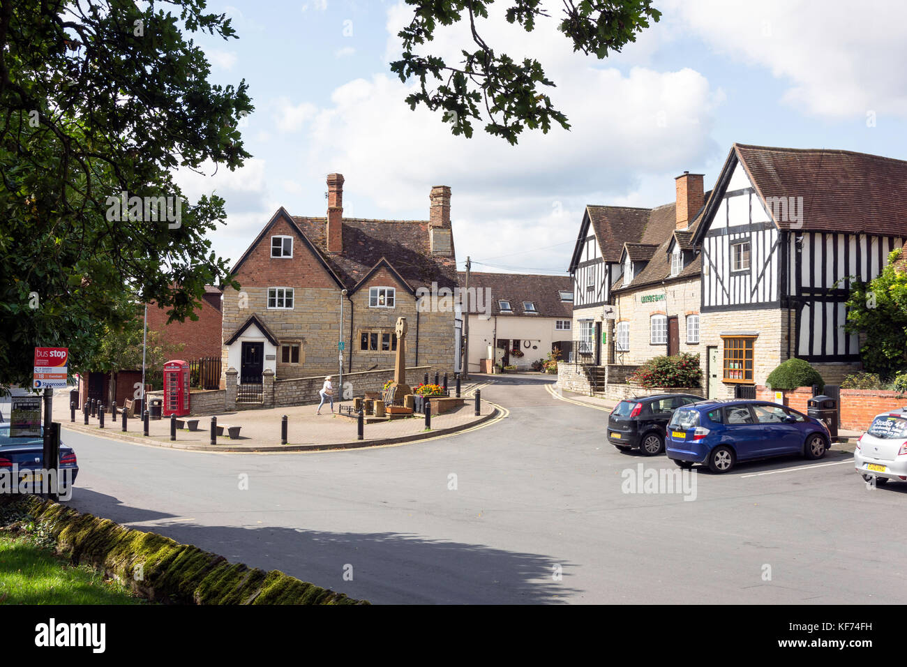 Marktplatz, High Street, Henley-in-arden, Warwickshire, England, Vereinigtes Königreich Stockfoto