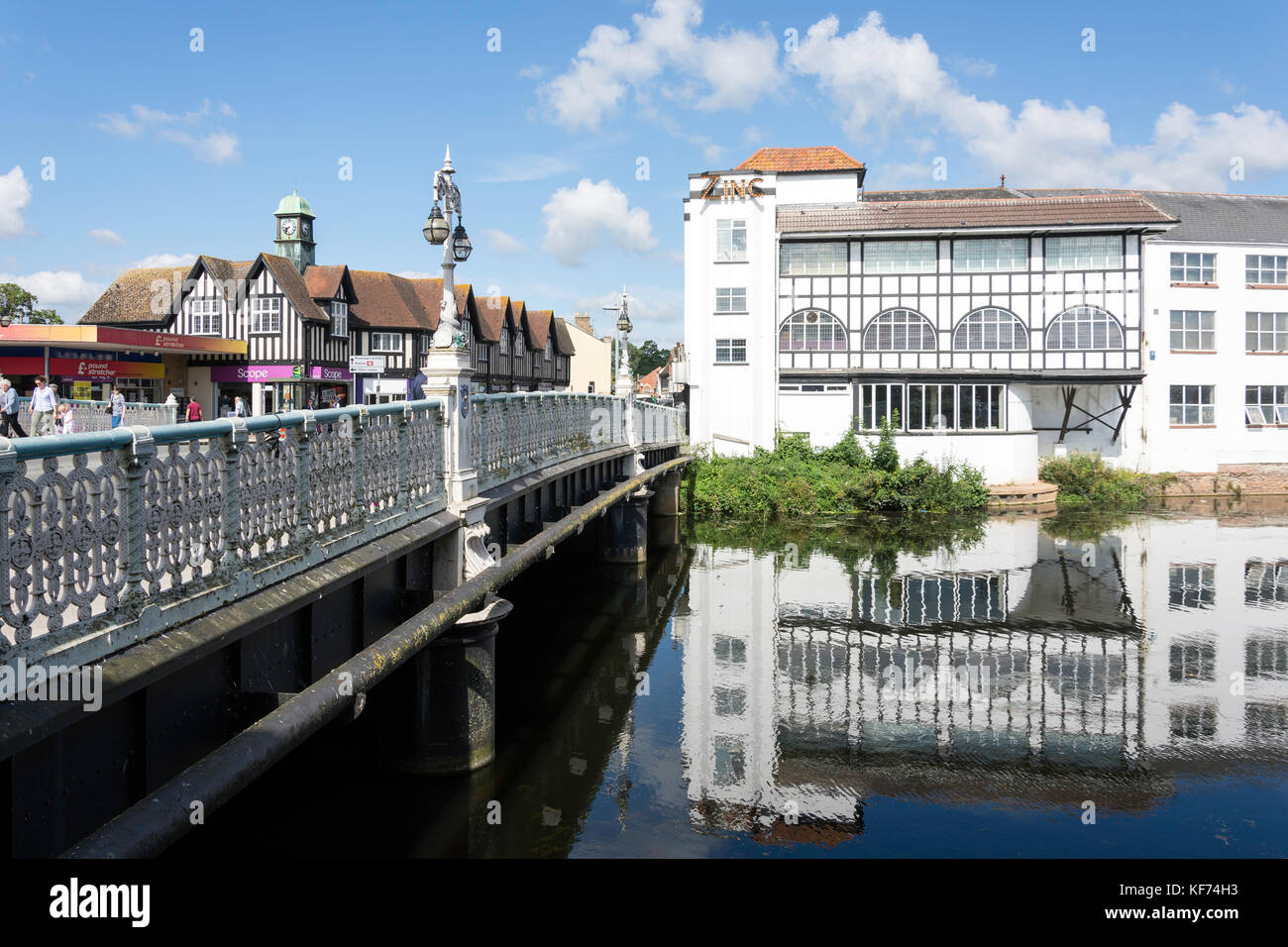 Taunton Stadtbrücke über Fluss-Ton, Bridge Street, Taunton, Somerset, England, Vereinigtes Königreich Stockfoto