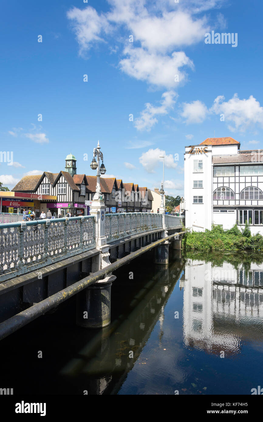 Taunton Stadtbrücke über Fluss-Ton, Bridge Street, Taunton, Somerset, England, Vereinigtes Königreich Stockfoto