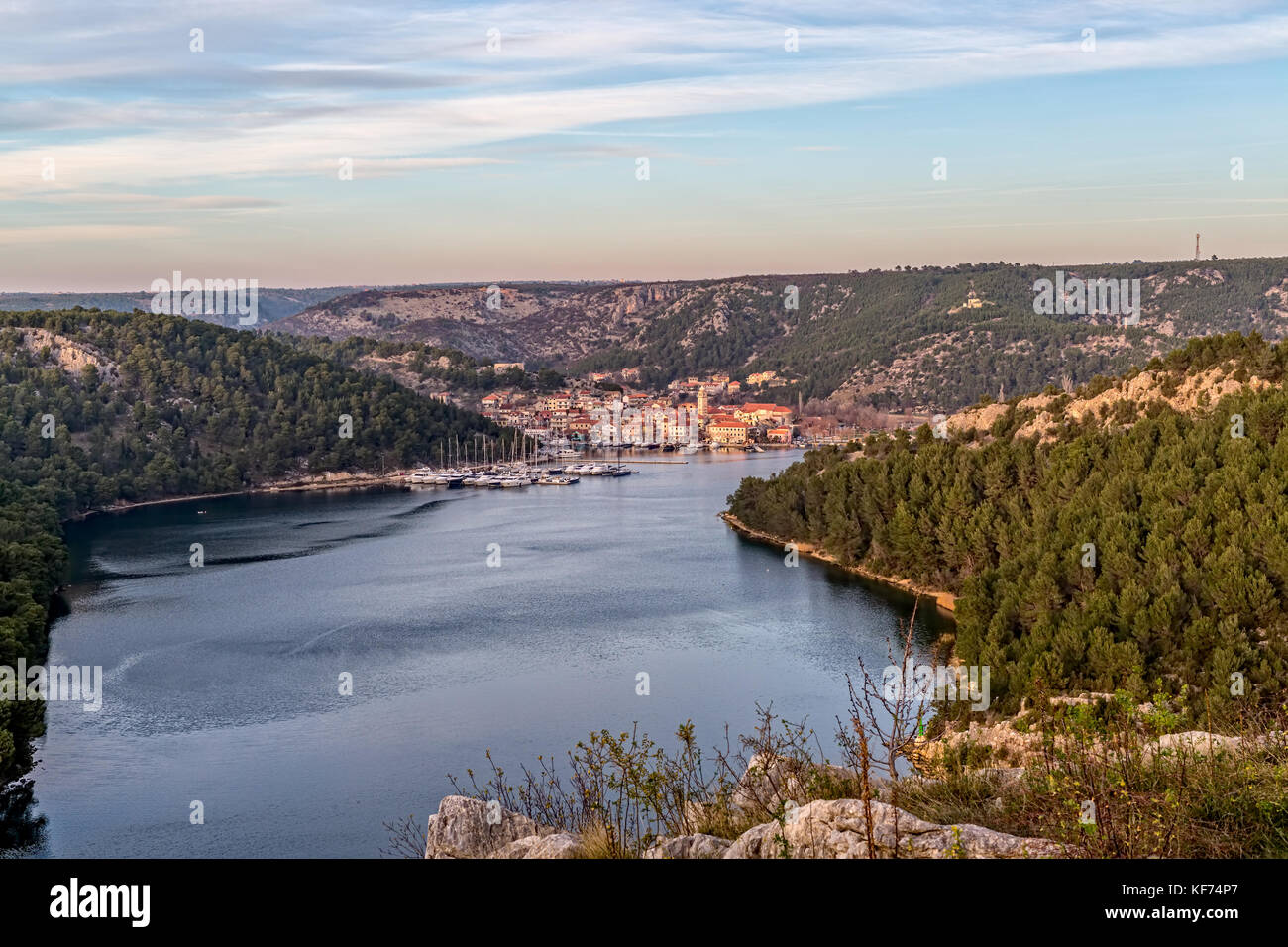 Stadt Skradin Kroatien Stockfoto