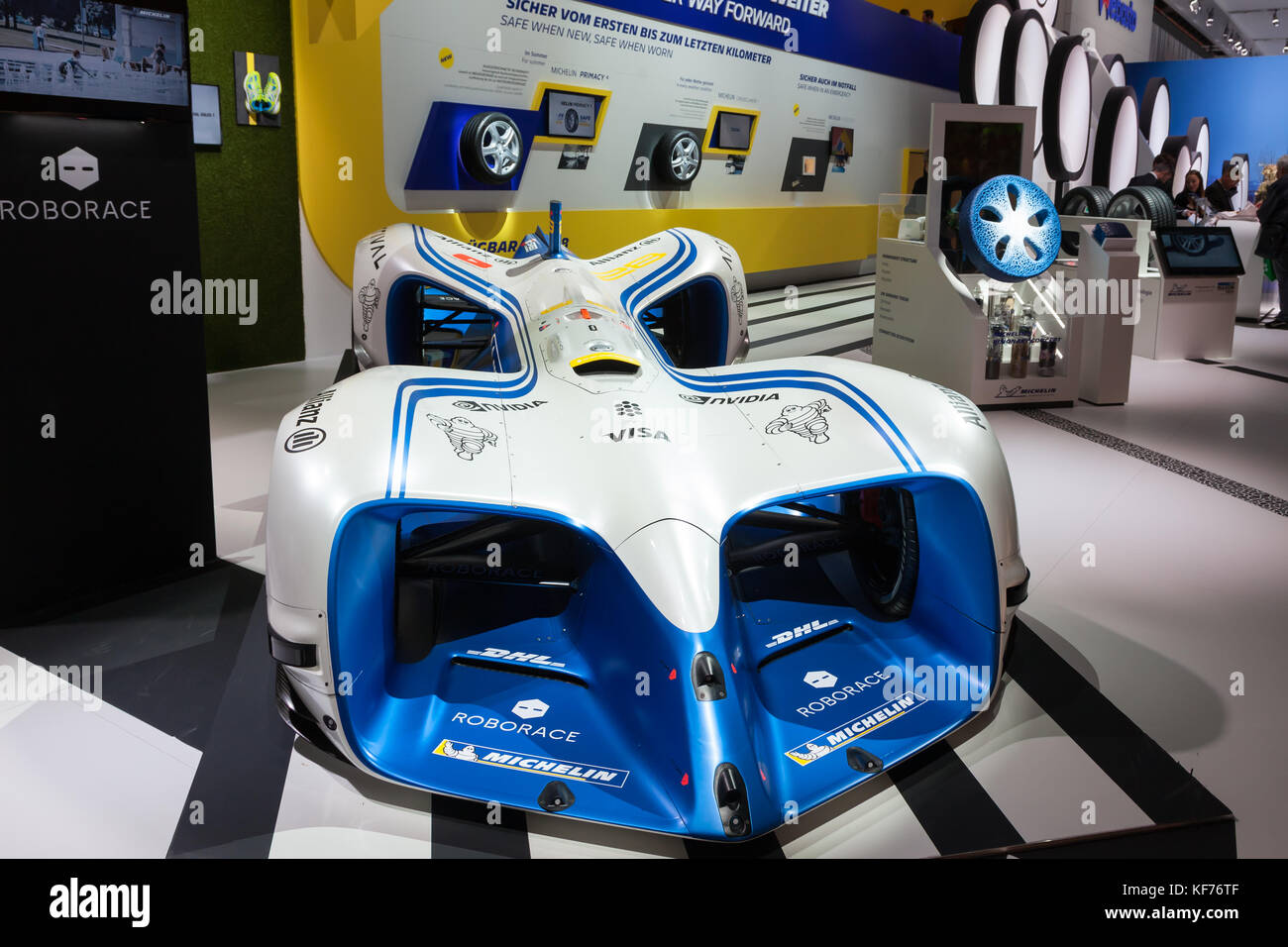 Frankfurt, Deutschland - 20.September 2017: Formel Rennwagen in der Michelin stand auf der IAA in Frankfurt am Main, Deutschland Stockfoto