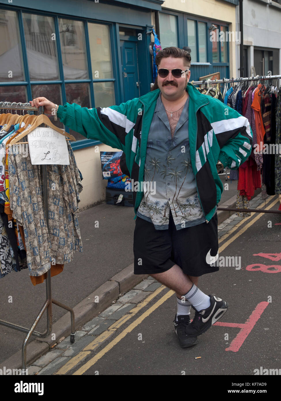 Ein stall Halterung im oberen Gardner Street Market, Brighton Stockfoto