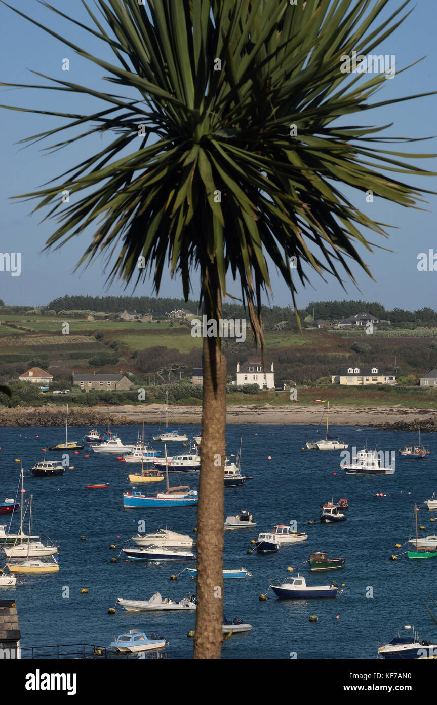 Hugh Town Harbour, St Marys, Isles of Scilly, Cornwall, England, Großbritannien Stockfoto